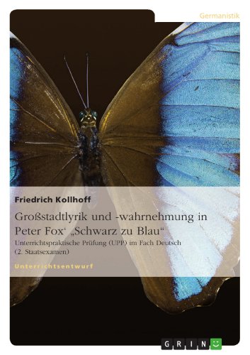 9783656029007: Grostadtlyrik und -wahrnehmung in Peter Fox' "Schwarz zu Blau": Unterrichtspraktische Prfung (UPP) im Fach Deutsch (2. Staatsexamen)