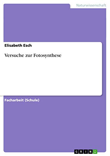 Stock image for Versuche zur Fotosynthese for sale by medimops