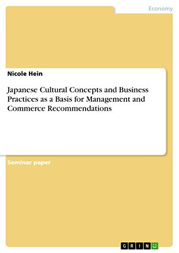 Japanese Cultural Concepts and Business Practices as a Basis for Management and Commerce Recommendations - Nicole Hein