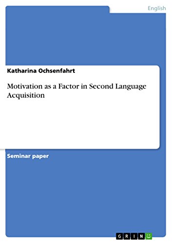 Beispielbild fr Motivation as a Factor in Second Language Acquisition zum Verkauf von California Books