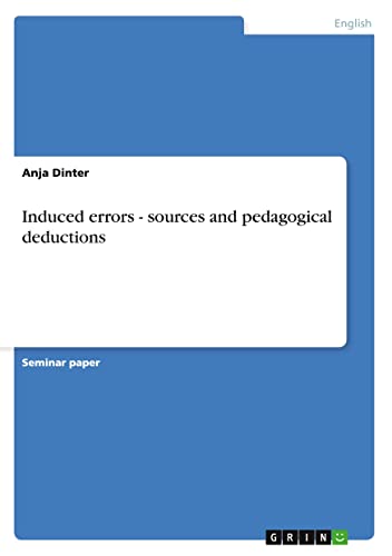 9783656206095: Induced errors - sources and pedagogical deductions