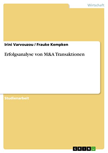 Stock image for Erfolgsanalyse von M&A Transaktionen for sale by Buchpark