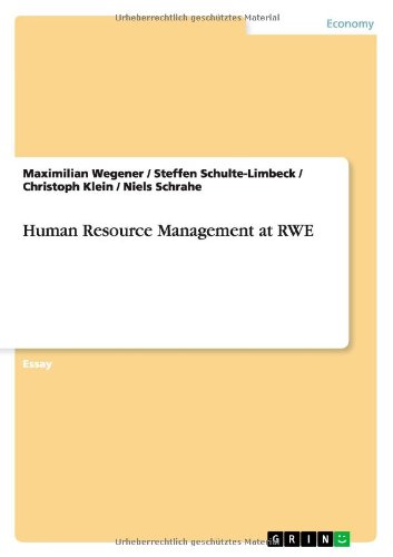 Stock image for Human Resource Management at RWE for sale by Buchpark