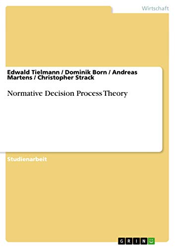 Stock image for Normative Decision Process Theory for sale by Books Puddle