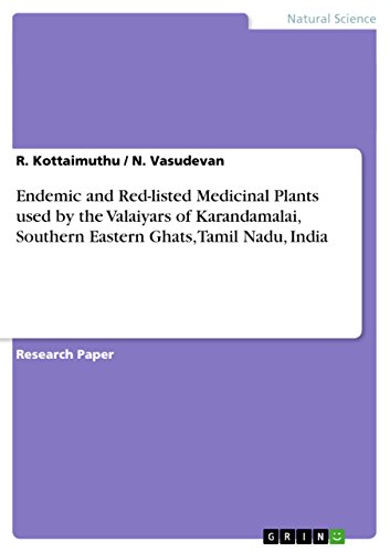 9783656605928: Endemic and Red-listed Medicinal Plants used by the Valaiyars of Karandamalai, Southern Eastern Ghats, Tamil Nadu, India