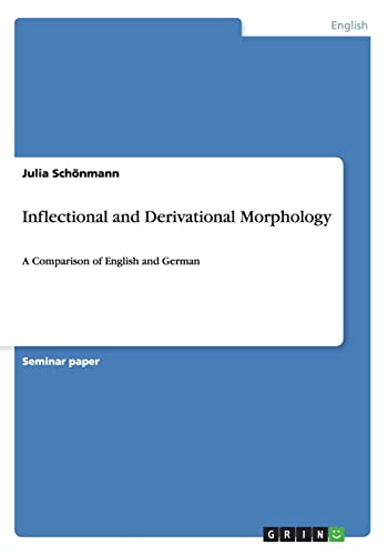 Beispielbild fr Inflectional and Derivational Morphology: A Comparison of English and German zum Verkauf von medimops