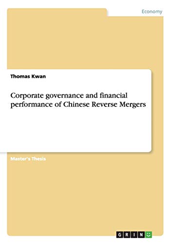 9783656748311: Corporate governance and financial performance of Chinese Reverse Mergers