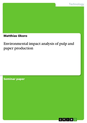 Stock image for Environmental impact analysis of pulp and paper production for sale by Lucky's Textbooks