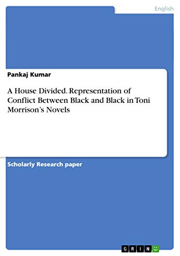 9783656874577: A House Divided. Representation of Conflict Between Black and Black in Toni Morrison's Novels