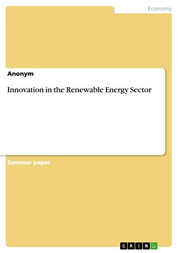 9783656880387: Innovation in the Renewable Energy Sector
