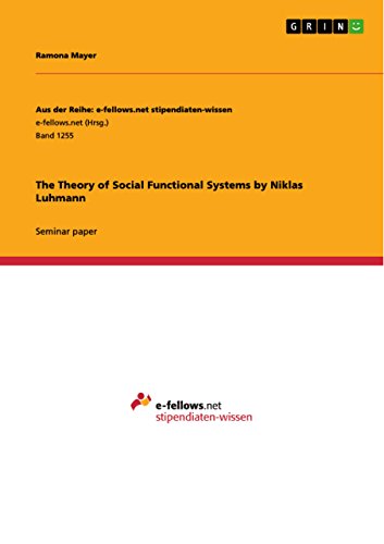 9783656967538: The Theory of Social Functional Systems by Niklas Luhmann: Band 1255