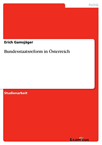 Stock image for Bundesstaatsreform in sterreich for sale by PBShop.store US