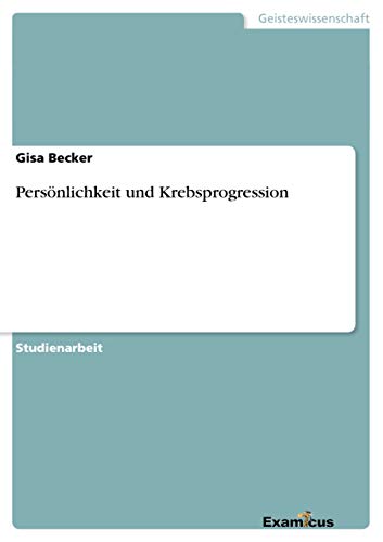 Stock image for Persnlichkeit und Krebsprogression for sale by PBShop.store US