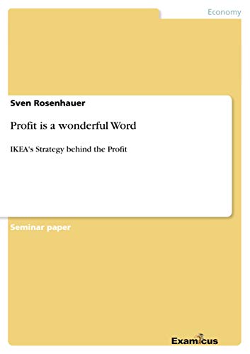 9783656997016: Profit is a wonderful Word