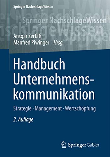 9783658033149: Handbuch Unternehmenskommunikation: Strategie - Management Wertschpfung