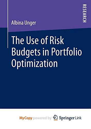 9783658072605: The Use of Risk Budgets in Portfolio Optimization