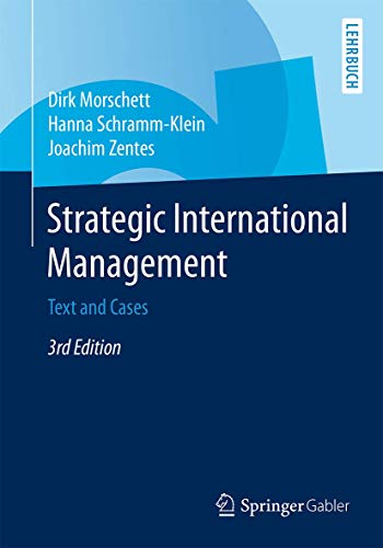 9783658078836 Strategic International Management Text