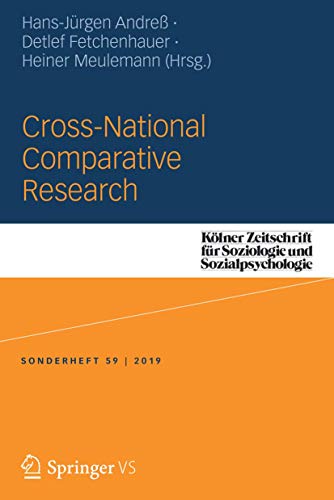 9783658256098: Cross-national Comparative Research (Klner Zeitschrift fr Soziologie und Sozialpsychologie Sonderhefte, 59)