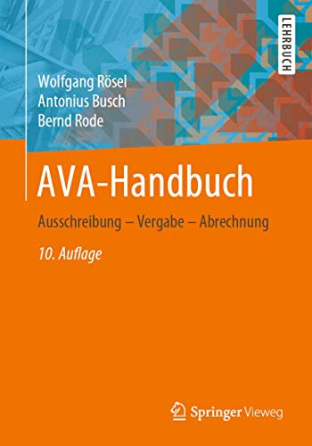 Imagen de archivo de AVA-Handbuch: Ausschreibung ? Vergabe ? Abrechnung (German Edition) a la venta por GF Books, Inc.