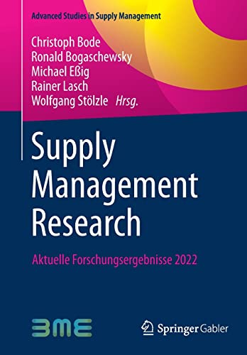 Stock image for Supply Management Research: Aktuelle Forschungsergebnisse 2022 (Advanced Studies in Supply Management) for sale by medimops