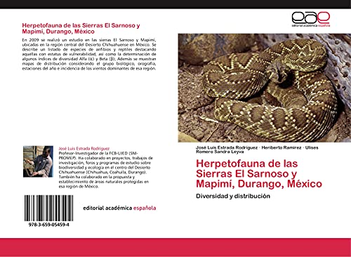 Imagen de archivo de Herpetofauna de las Sierras El Sarnoso y Mapim, Durango, Mxico: Diversidad y distribucin (Spanish Edition) a la venta por GF Books, Inc.