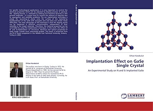 9783659208454: Implantation Effect on GaSe Single Crystal: An Experimental Study on N and Si Implanted GaSe