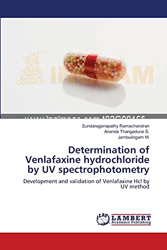 Stock image for Determination of Venlafaxine hydrochloride by UV spectrophotometry for sale by Chiron Media