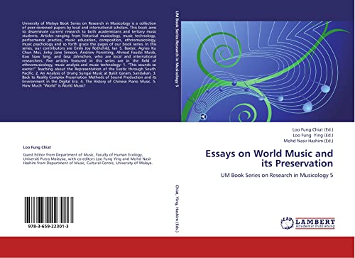 9783659223013: Essays on World Music and its Preservation: UM Book Series on Research in Musicology 5