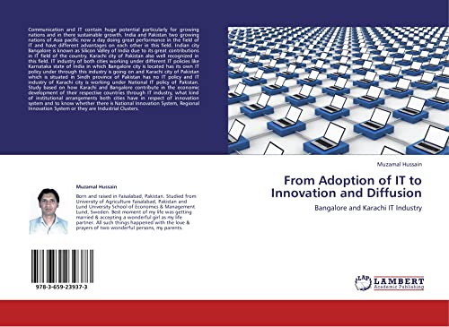 9783659239373: From Adoption of IT to Innovation and Diffusion: Bangalore and Karachi IT Industry