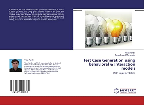 Immagine dell'editore per Test Case Generation Using Behavioral & Interaction Models: With Implementation venduto da Revaluation Books