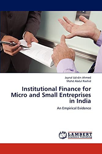 9783659261619: Institutional Finance for Micro and Small Entreprises in India: An Empirical Evidence