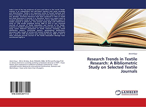 9783659287114: Research Trends in Textile Research: A Bibliometric Study on Selected Textile Journals