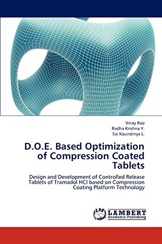 Stock image for D.O.E. Based Optimization of Compression Coated Tablets: Design and Development of Controlled Release Tablets of Tramadol HCl based on Compression Coating Platform Technology for sale by Lucky's Textbooks