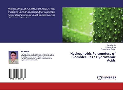 Stock image for Hydrophobic Parameters of Biomolecules : Hydroxamic Acids for sale by Lucky's Textbooks