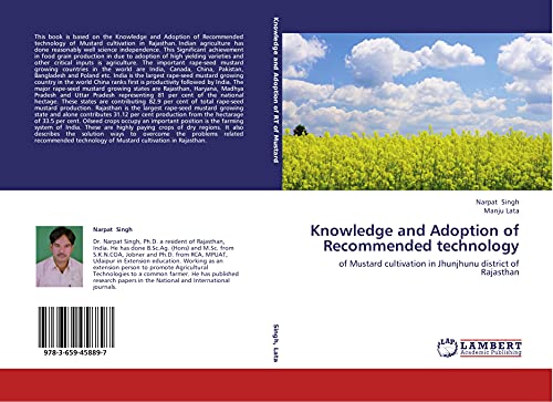 9783659458897: Knowledge and Adoption of Recommended technology: of Mustard cultivation in Jhunjhunu district of Rajasthan