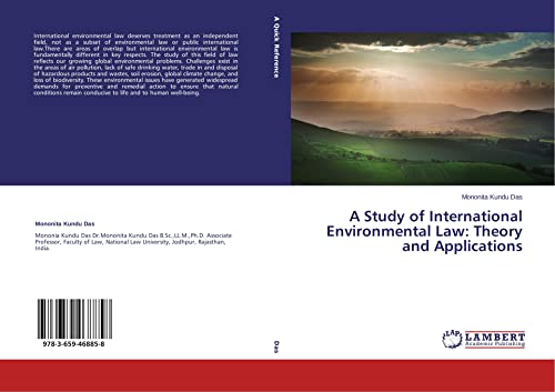 Beispielbild fr A Study of International Environmental Law: Theory and Applications zum Verkauf von Revaluation Books