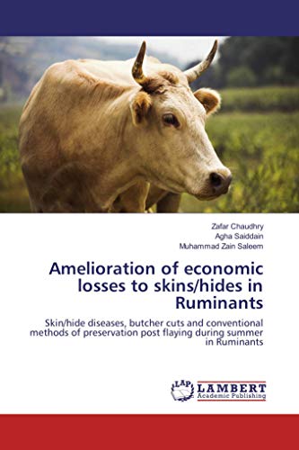 Imagen de archivo de Amelioration of economic losses to skins/hides in Ruminants: Skin/hide diseases, butcher cuts and conventional methods of preservation post flaying during summer in Ruminants a la venta por Revaluation Books