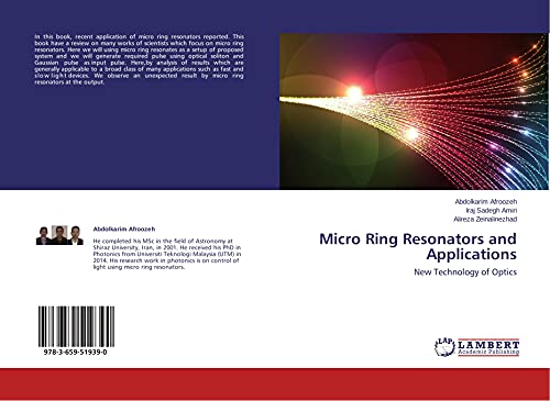 Stock image for Micro Ring Resonators and Applications: New Technology of Optics for sale by Revaluation Books