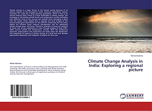 Beispielbild fr Climate Change Analysis in India: Exploring a regional picture zum Verkauf von Lucky's Textbooks