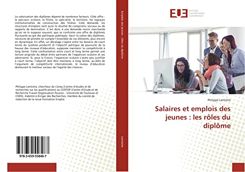 9783659558467: Salaires et emplois des jeunes : les rles du diplme (OMN.UNIV.EUROP.)