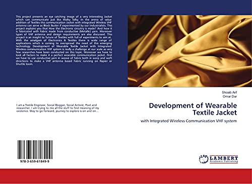 Immagine dell'editore per Development of Wearable Textile Jacket: with Integrated Wireless Communication VHF system venduto da Books Puddle