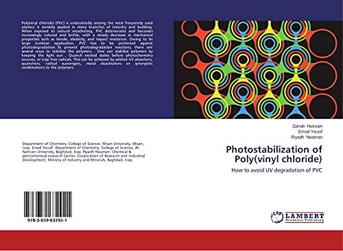 Stock image for Photostabilization of Poly(vinyl chloride): How to avoid UV degradation of PVC for sale by Revaluation Books