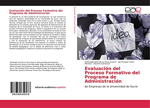 9783659652578: Evaluacin del Proceso Formativo del Programa de Administracin: de Empresas de la Universidad de Sucre
