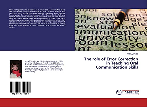 Stock image for The role of Error Correction in Teaching Oral Communication Skills for sale by Books Puddle