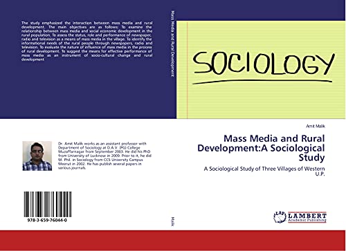 9783659760440: Mass Media and Rural Development:A Sociological Study: A Sociological Study of Three Villages of Western U.P.