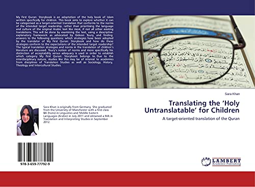 Beispielbild fr Translating the 'Holy Untranslatable' for Children zum Verkauf von Chiron Media