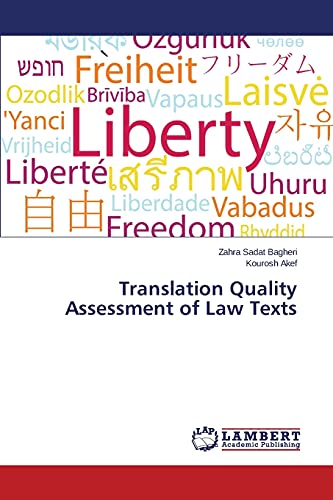 9783659785733: Translation Quality Assessment of Law Texts