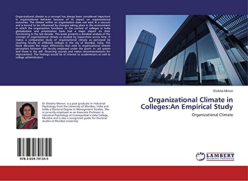 Beispielbild fr Organizational Climate in Colleges:An Empirical Study zum Verkauf von Chiron Media