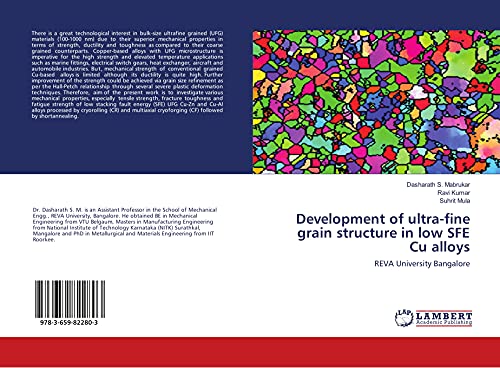 9783659822803: Development of ultra-fine grain structure in low SFE Cu alloys: REVA University Bangalore