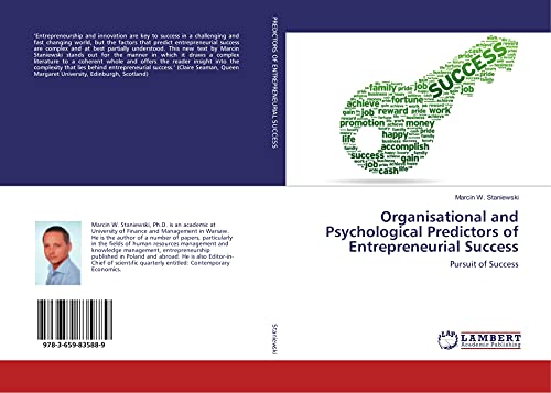 Stock image for Organisational and Psychological Predictors of Entrepreneurial Success: Pursuit of Success for sale by Revaluation Books